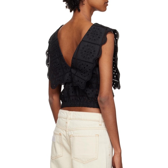 NWOT Ganni Rhythm Collar Tank Top - L - Picture 2 of 2